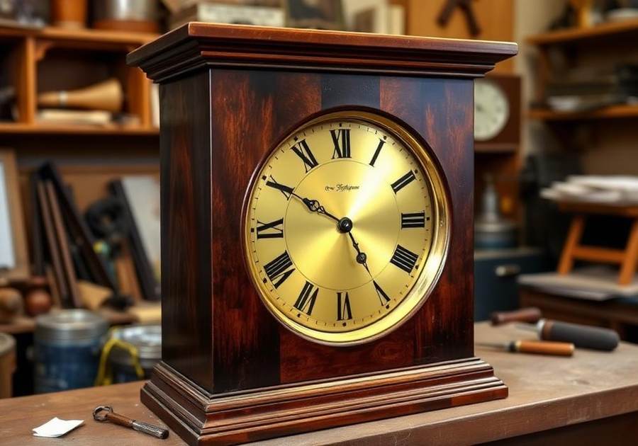 Clock Restoration Services in progress at the Wyattviano Co. workshop in Glendale, Arizona